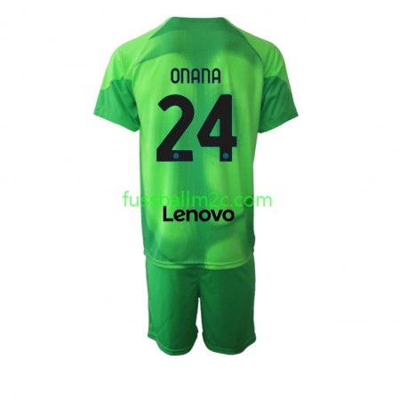 Fußballtrikots Inter Mailand Andre Onana 24 Torwart Kinder Ausweich Trikotsatz 2022-2023 Fußballtrikots Inter Mailand Andre Onana 24 Torwart Kinder Ausweich Trikotsatz 2022-2023